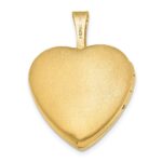 Sterling Silver Gold-plated & Diamond 16mm Heart Locket - Image 3