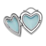 Sterling Silver Rhodium-plated Always On My Mind Forever In My Heart Locket - Image 5