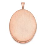 Sterling Silver Rose Gold-plated 26mm Swirled Oval Locket - Image 3