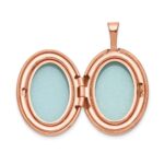 Sterling Silver Rose Gold-plated 20mm Polished Oval Locket - Image 5