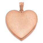 Sterling Silver Rose Gold-plated 24mm Swirl Design Heart Locket - Image 3