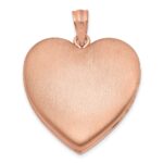 Sterling Silver Rose Gold-plated 24mm Scrolled Heart Family Locket - Image 3