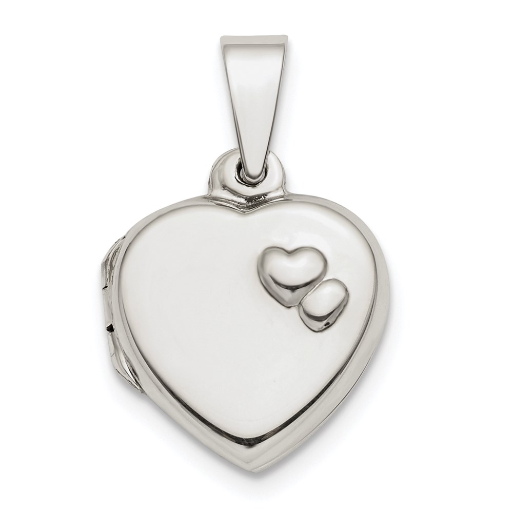 QLS776.jpg Sterling Silver Polished 13mm Heart Locket - Image 1