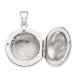 Sterling Silver Textured Border Circle Locket - Image 4