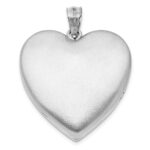 Sterling Silver Rhodium-plated 24mm Plain Ash Holder Heart Locket - Image 3