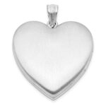 Sterling Silver Rhodium-plated 24mm Scrolled Ash Holder Heart Locket - Image 3