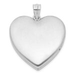 Sterling Silver Rhodium-plated 24mm D/C Cross Ash Holder Heart Locket - Image 3