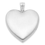 Sterling Silver Rhodium-plated Flower Ash Holder Heart Locket - Image 3