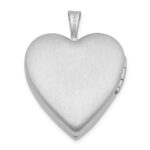 Sterling Silver Rhod-pltd 21mm Satin/Polished Heart w/Wings Heart Locket - Image 3