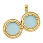 Sterling Silver 20mm Gold-plated Polished Diamond Accent Round Locket - Image 3