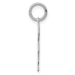 SS Rh-plt D/C Engraveable Boy Polished Front/Satin Back Disc Charm - Image 2