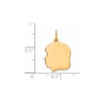 Sterling Silver GP Engraveable Girl Polished Disc Charm - Image 3