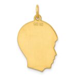 Sterling Silver GP Engraveable Boy Polished Disc Charm - Image 4