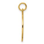 Sterling Silver GP Engraveable Round Polished Disc Charm - Image 2