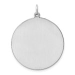 Sterling Silver Rhod-plated Eng. Rnd Polish Front/Back Disc Charm - Image 4