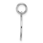 Sterling Silver Rhod-plated Eng. Rnd Polish Front/Satin Back Disc Charm - Image 2