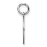 Sterling Silver Rhod-plated Eng. Rnd Polish Front/Satin Back Disc Charm - Image 2