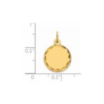 Sterling Silver GP Engraveable Round Polished Disc Charm - Image 2