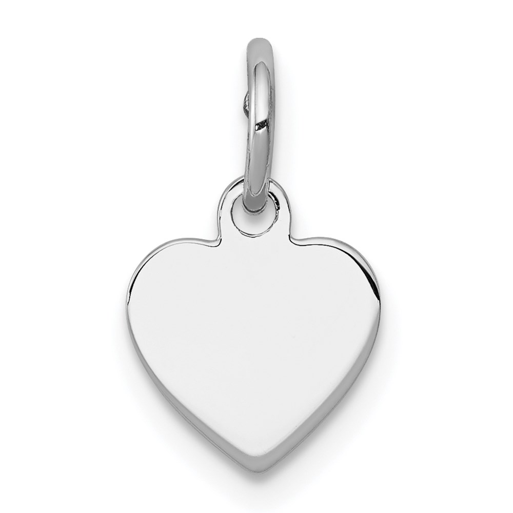 QM388-1.jpg Sterling Silver Rh-plt Engraveable Heart Polished Front/Back Disc Charm - Image 1