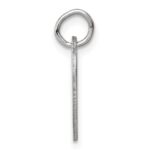 Sterling Silver Rhod-plated Eng. Heart Polish Front & Back Disc Charm - Image 2