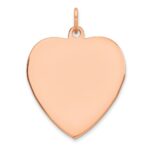 Sterling Silver RG Plated Engraveable Heart Polished Front/Satin Back Disc