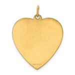 Sterling Silver GP Engraveable Heart Polished Disc Charm - Image 4