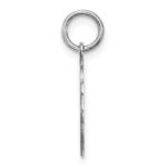 Sterling Silver Rh-plt Engraveable Polished Front/Satin Back Disc Charm - Image 2