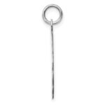 Sterling Silver Rh-plt Engraveable Polished Front/Satin Back Disc Charm - Image 2