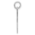 SS Rh-plt Engraveable Octagon Polished Front/Satin Back Disc Charm - Image 2