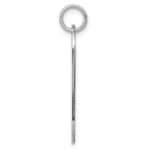 Sterling Silver Rh-plt Engraveable Dog Tag Polished Front/Back Disc Charm - Image 2