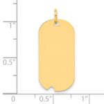 Sterling Silver GP Engraveable Dog Tag Polished Disc Charm - Image 3