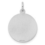 SS Rh-plt Engraveable Round Patterned Polished Front/Satin Back Disc - Image 4