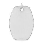 Sterling Silver Rh-plt Engraveable Polished Front/Satin Back Disc Charm - Image 5