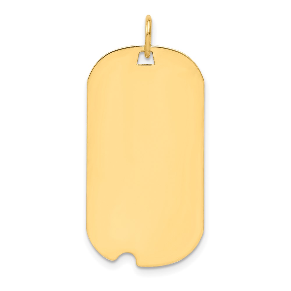 QM503G-1.jpg Sterling Silver GP Engraveable Dog Tag Polished Disc Charm - Image 1