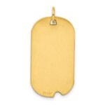 Sterling Silver GP Engraveable Dog Tag Polished Disc Charm - Image 4