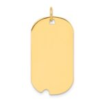 Sterling Silver GP Engraveable Dog Tag Polished Disc Charm