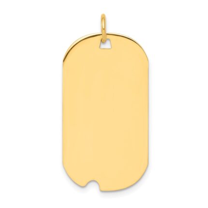 Sterling Silver GP Engraveable Dog Tag Polished Disc Charm