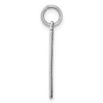 Sterling Silver Rhod-plate Eng. Rect. Polish Front/Satin Back Disc Charm - Image 2