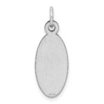 Sterling Silver Rhod-plate Eng. Oval Polish Front/Satin Back Disc Charm - Image 6