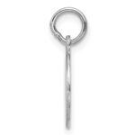 Sterling Silver Rhod-plate Pink Enamel Right Facing Girl Head Disc Charm - Image 2