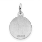 Sterling Silver Rhod-plate Pink Enamel Left Facing Girl Head Disc Charm - Image 4