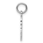 Sterling Silver Rhod-plate Pink Enamel Left Facing Girl Head Disc Charm - Image 2