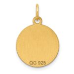 Sterling Silver GP Engraveable Round Polished Disc Charm - Image 2
