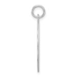 Sterling Silver Rhod-plated Eng. Rnd Polish Front/Satin Back Disc Charm - Image 2