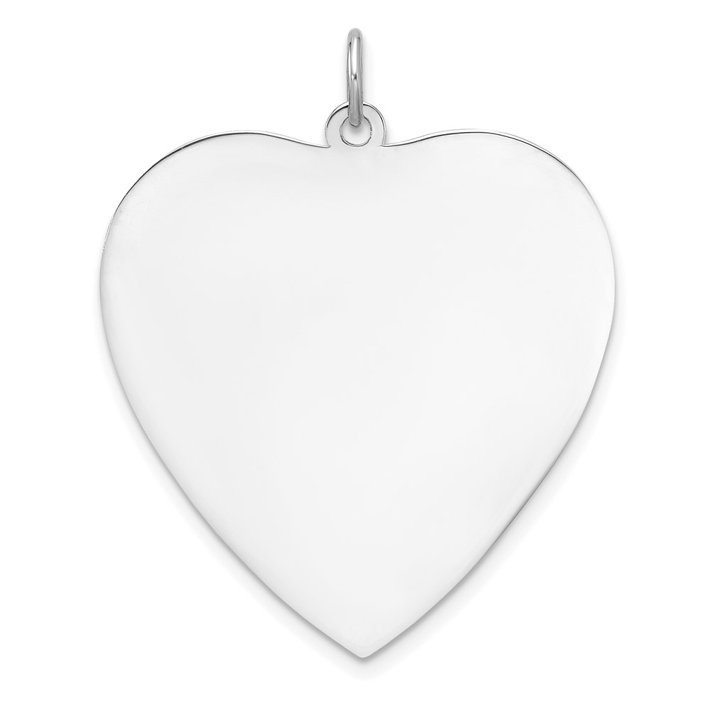 QM549P-2.jpg Sterling Silver Rh-plt Engraveable Heart Polished Front/Back Disc Charm - Image 1