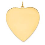 Sterling Silver GP Engraveable Heart Polished Disc Charm