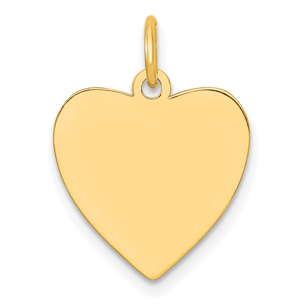 QM570G-1.jpg Sterling Silver GP Engraveable Heart Polished Disc Charm - Image 1