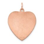 Sterling Silver RG Plated Engraveable Heart Polished Front/Satin Back Disc - Image 3