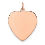 Sterling Silver RG Plated Eng. Heart Polish Front/Satin Back Disc Charm