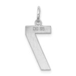 Sterling Silver/Rhodium-plated Polished Number 7 Charm - Image 4